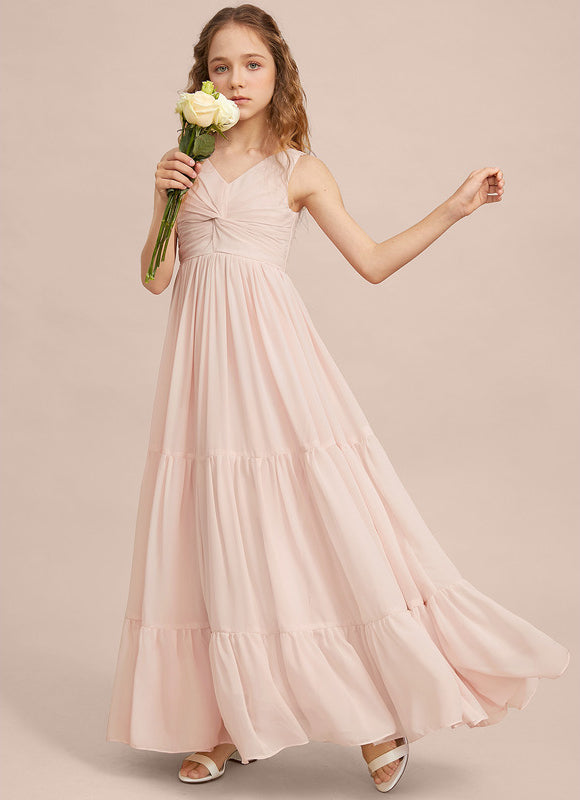 Robe Pastel Verte Col V Longueur Maxi