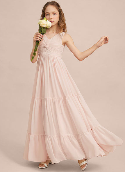 Robe Pastel Verte Col V Longueur Maxi
