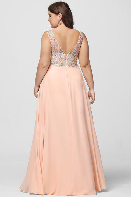 Robe Pastel Rose Col V Paillettes Élégante - gallery 9
