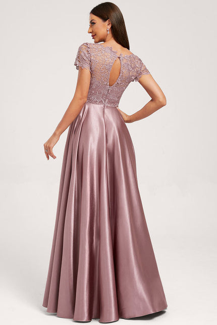 Robe Pastel Rose Demoiselle D'Honneur Satin - gallery 1