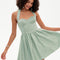 Robe Pastel Vert Menthe Col Cœur Courte