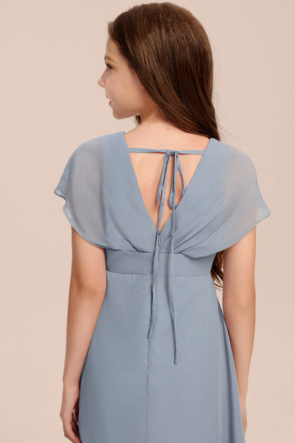 Robe Pastel Verte Col V Longueur Maxi - gallery 4