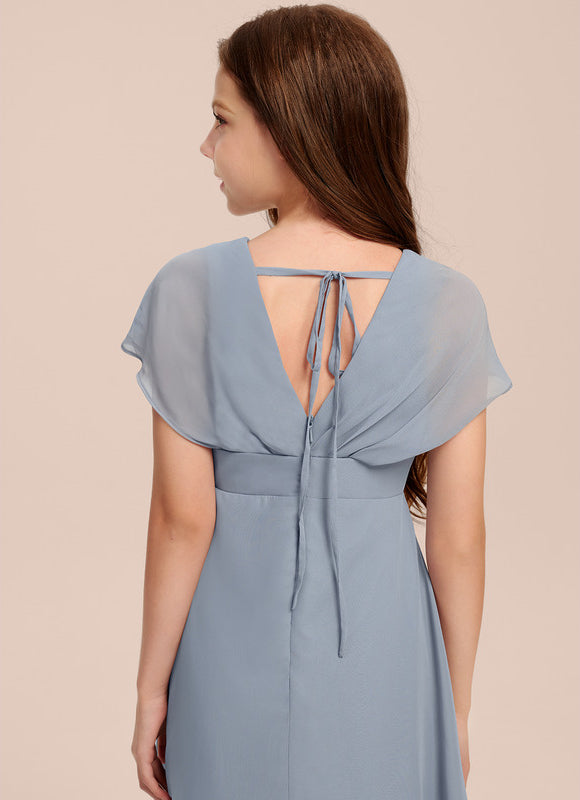 Robe Pastel Verte Col V Longueur Maxi - gallery 4