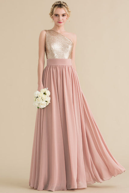 Robe Pastel Rose Décolleté Asymétrique Élégante