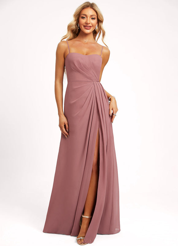 Robe Pastel Rose Trapèze Col Carré